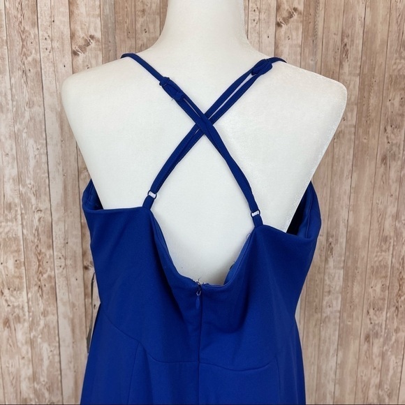 Bebe Cross Over Flounced Hem Midi Dress Size XL Women - Picture 8 of 15